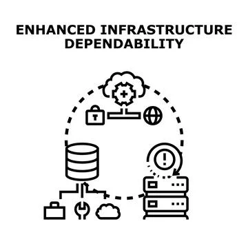 Infrastructure dependability optimizing data management and security Stock Illustration