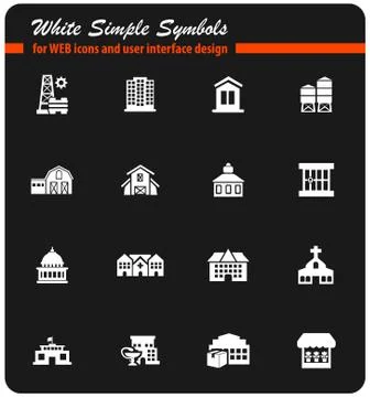 Infrastructure icon set Stock Illustration