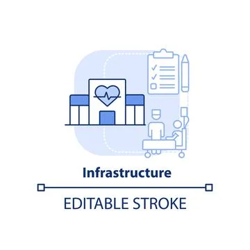 Infrastructure light blue concept icon Stock Illustration