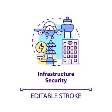 Infrastructure security concept icon Stock Illustration