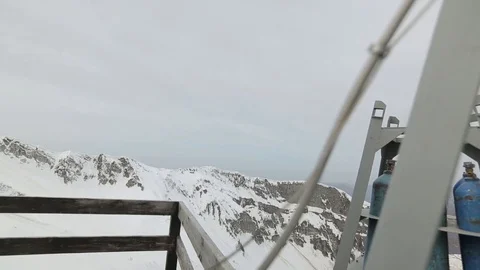 Infrastructure of a ski resort in Sochi Stock Footage 74413658