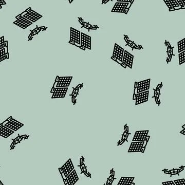 Infrastructure survey drone line vector seamless pattern イラスト素材
