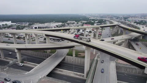 Infrastructure Traffic Highway Loop 1604 San Antonio Texas Drone 5k Stock Footage 277235337
