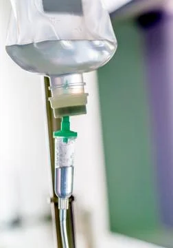 Infusion bottle with iv solution Stock Photos