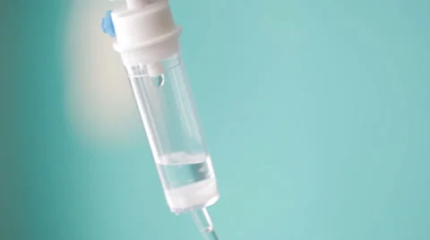 Infusion drops, taken with camera on shoulder rig Stock Footage