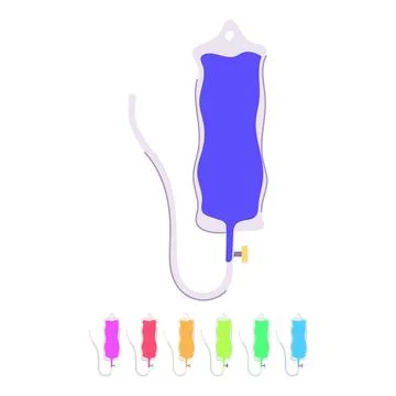 Infusion iv drip bag vector cartoon graphic Stock Illustration