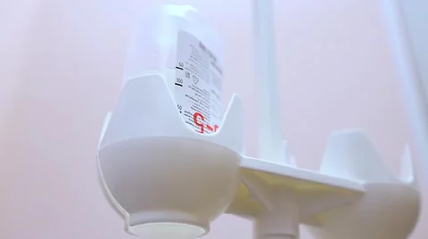 Infusion IV drip drops from bottle with solution Stock Footage 47518788