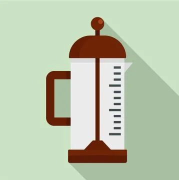 Infusion pot icon, flat style Stock Illustration
