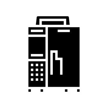 Infusion pump glyph icon vector illustration Stock Illustration
