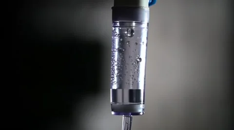 Infusion system drip chamber Stock Footage 58257246