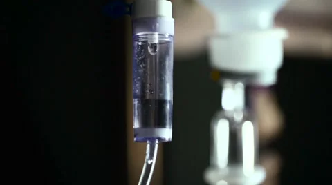 Infusion system drip chamber Stock Footage 58257283