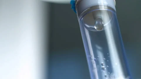 Infusion system drip chamber Video stock 99618160