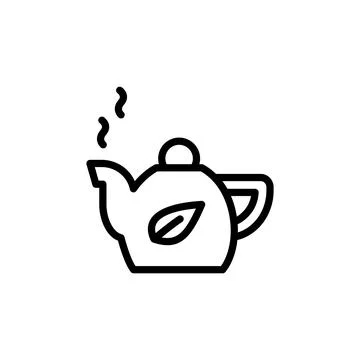 Infusion tea icon. Simple line, outline vector elements of alternative medicine Illustrazione stock