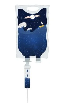 Infusion therapy concept Stock Illustration