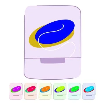 Ing dental floss vector cartoon graphic Stock Illustration