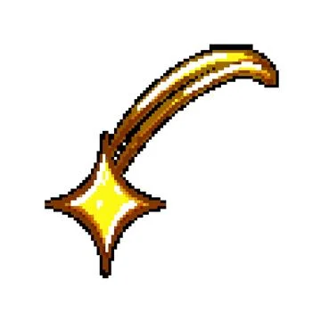 Ing star shoot pixel art vector illustration Stock Illustration