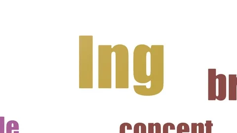 Ing Tagcloud Animated Isolated On White Stock Footage 103563859