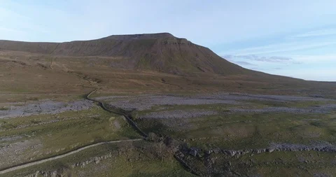 Ingleborough sideways Stock Footage 86380055