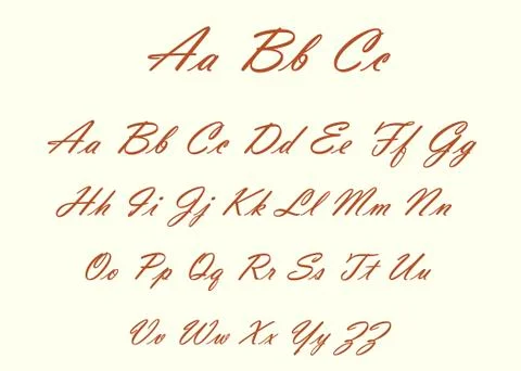 Inglish alphabet Stock Illustration