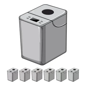 Ingredient bread maker cartoon vector graphic Stock Illustration