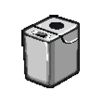 Ingredient bread maker pixel art vector illustration Stock Illustration