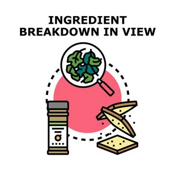 Ingredient breakdown concept with food elements 스톡 일러스트