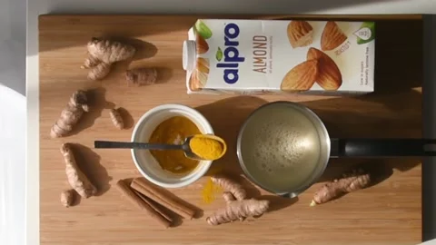 Ingredient to make turmeric latte. Stock-Footage 142825734