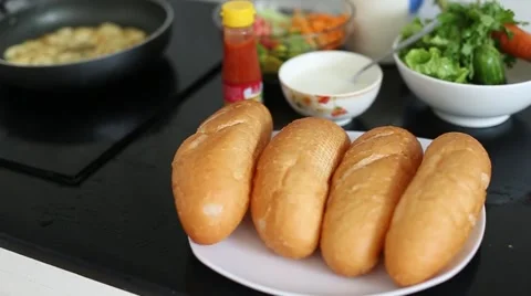 Ingredient for sandwich Stock Footage 54826804