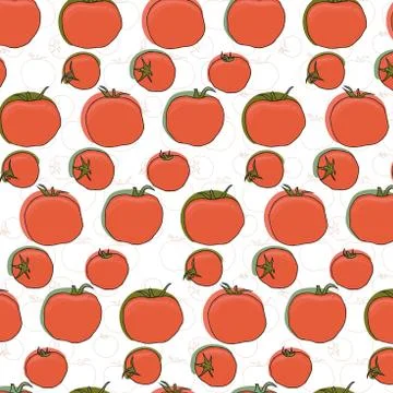 Ingredient tomatoes pattern Stock Illustration