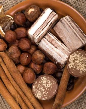 Ingredients background Foto stock