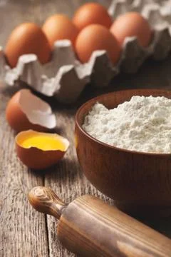 Ingredients for baking Stock Photos