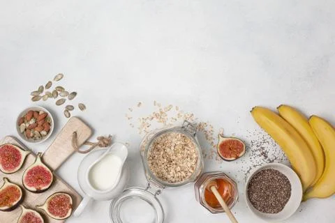 Ingredients for breakfast Stock Photos
