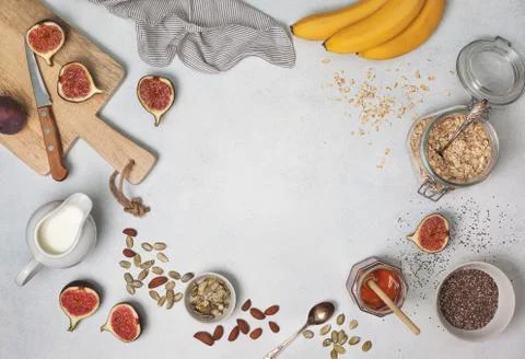Ingredients for breakfast Stock Photos