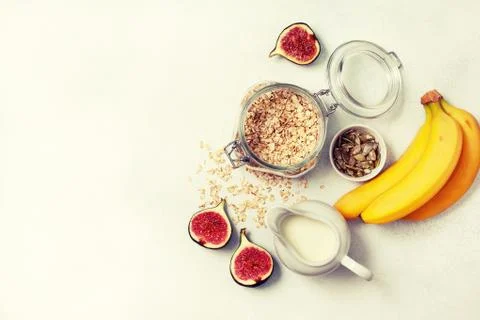 Ingredients for breakfast Stock Photos