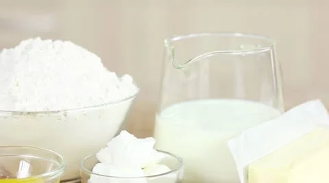 Ingredients for buttermilk biscuits Vídeos de archivo 24672989