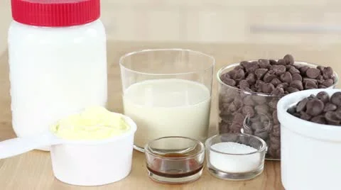 Ingredients for chocolate fudge Video stock 24672785