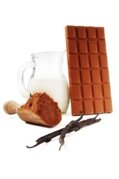 Ingredients of Chocolate Stock Photos