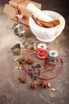 Ingredients for christmas baking Stock Photos