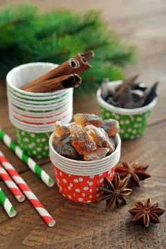 Ingredients for christmas baking Stock Photos