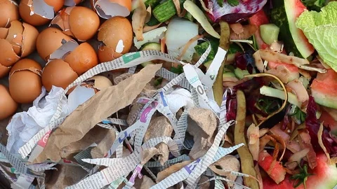 Ingredients for compost Stock Footage 92839715