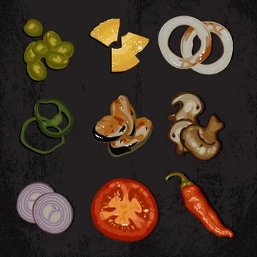 Ingredients for cooking Stock Illustration