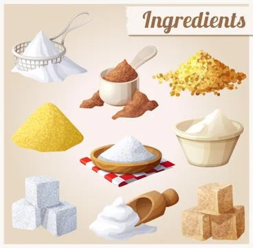 Ingredients for cooking Stock Illustration