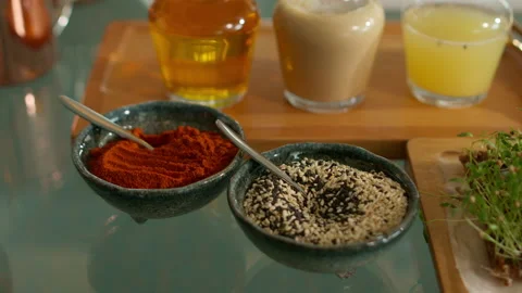 Ingredients for cooking in the kitchen Stock Footage 136998758