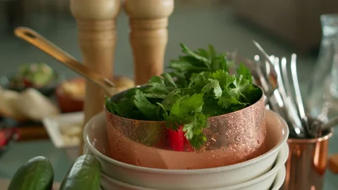 Ingredients for cooking in the kitchen Stock Footage 136998835