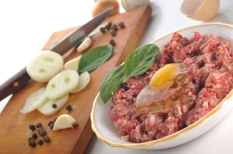 Ingredients for  cutlet Stock Photos