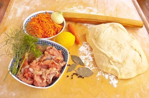 Ingredients for fish pie Stock Photos