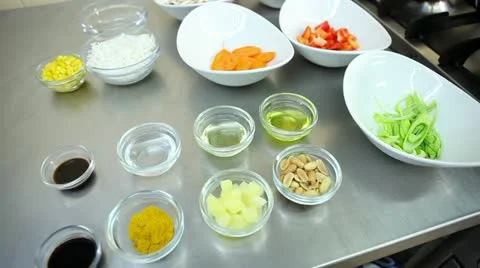 Ingredients for frying Video stock 24672372