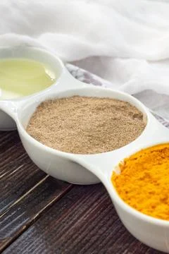 Ingredients for golden paste Stock Photos