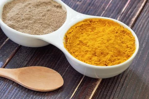 Ingredients for golden paste Stock Photos