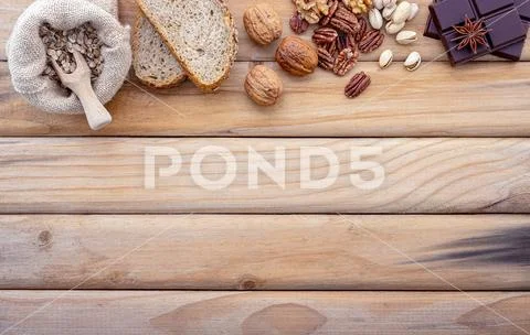 Ingredients for the healthy foods selection. The concept of healthy food set Stock-Fotos